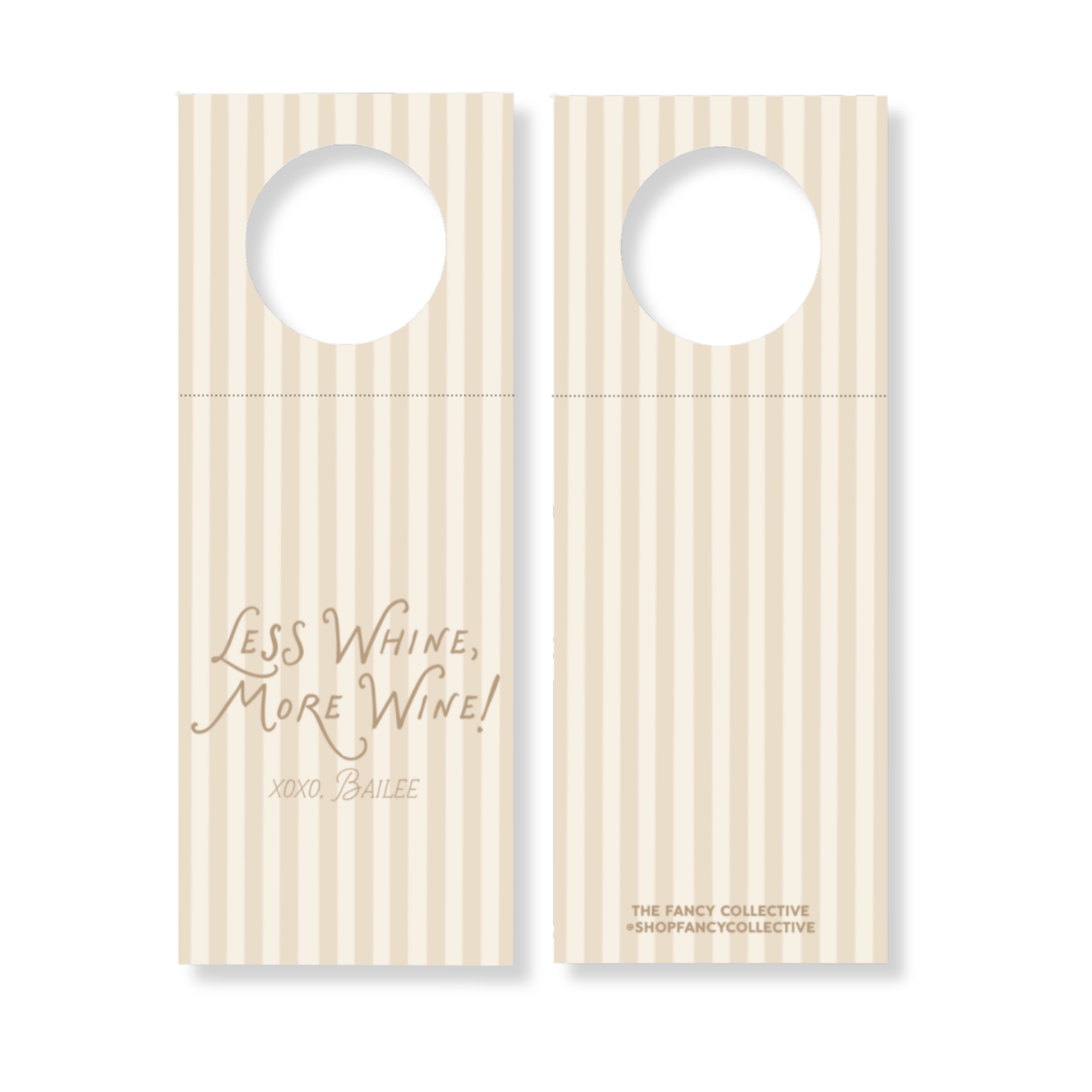 “Less Whine, More Wine” Wine Bottle Gift Tag