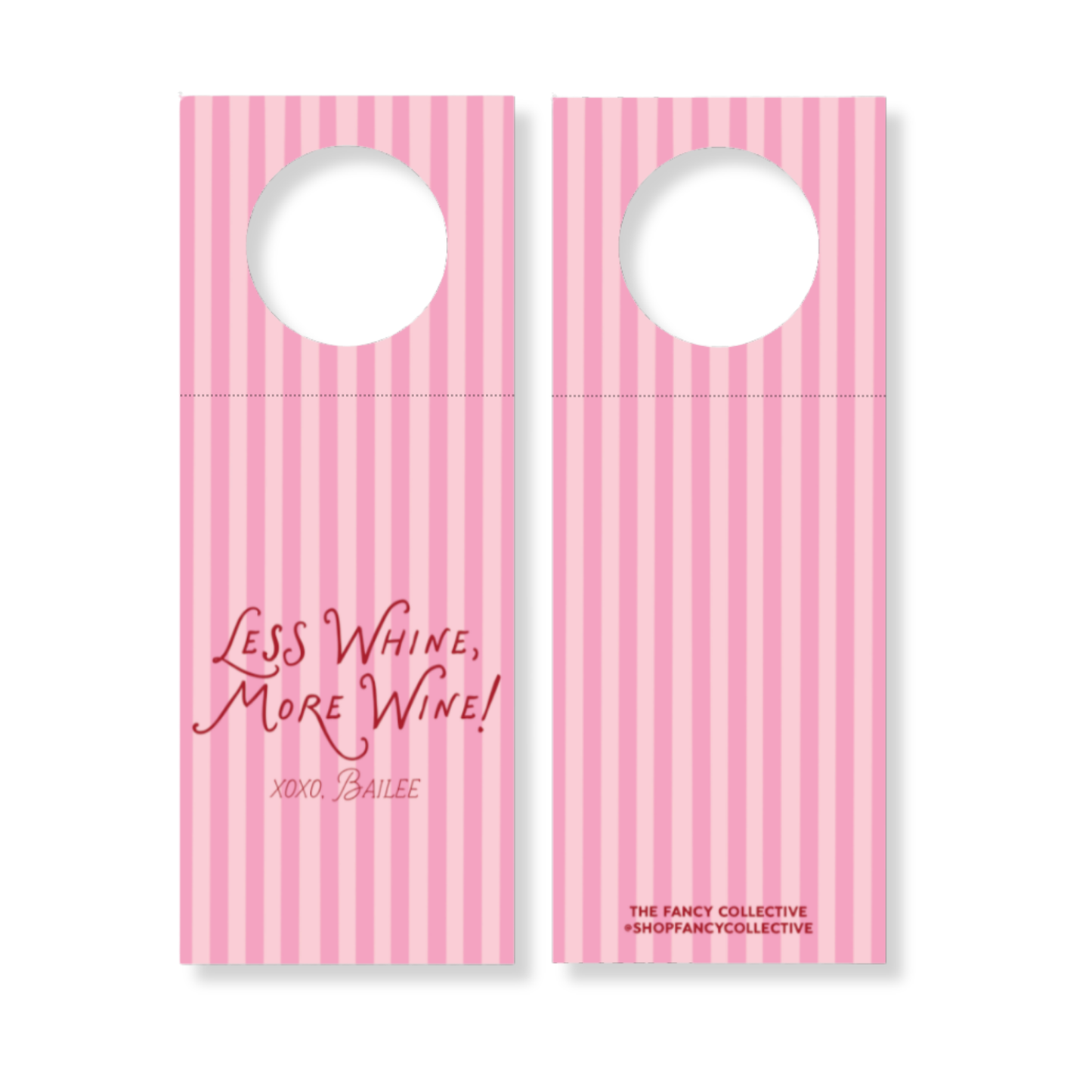 “Less Whine, More Wine” Wine Bottle Gift Tag