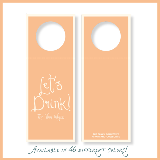 “Let’s Drink!” Wine Bottle Gift Tag