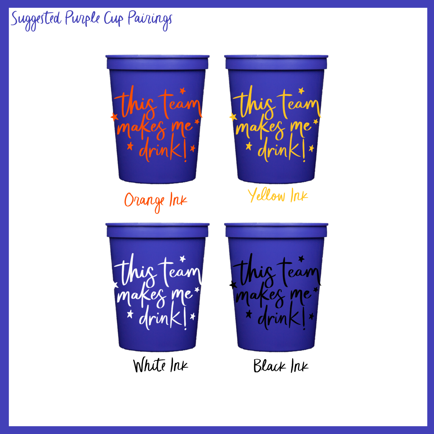 “This team makes me drink” Stadium Cup