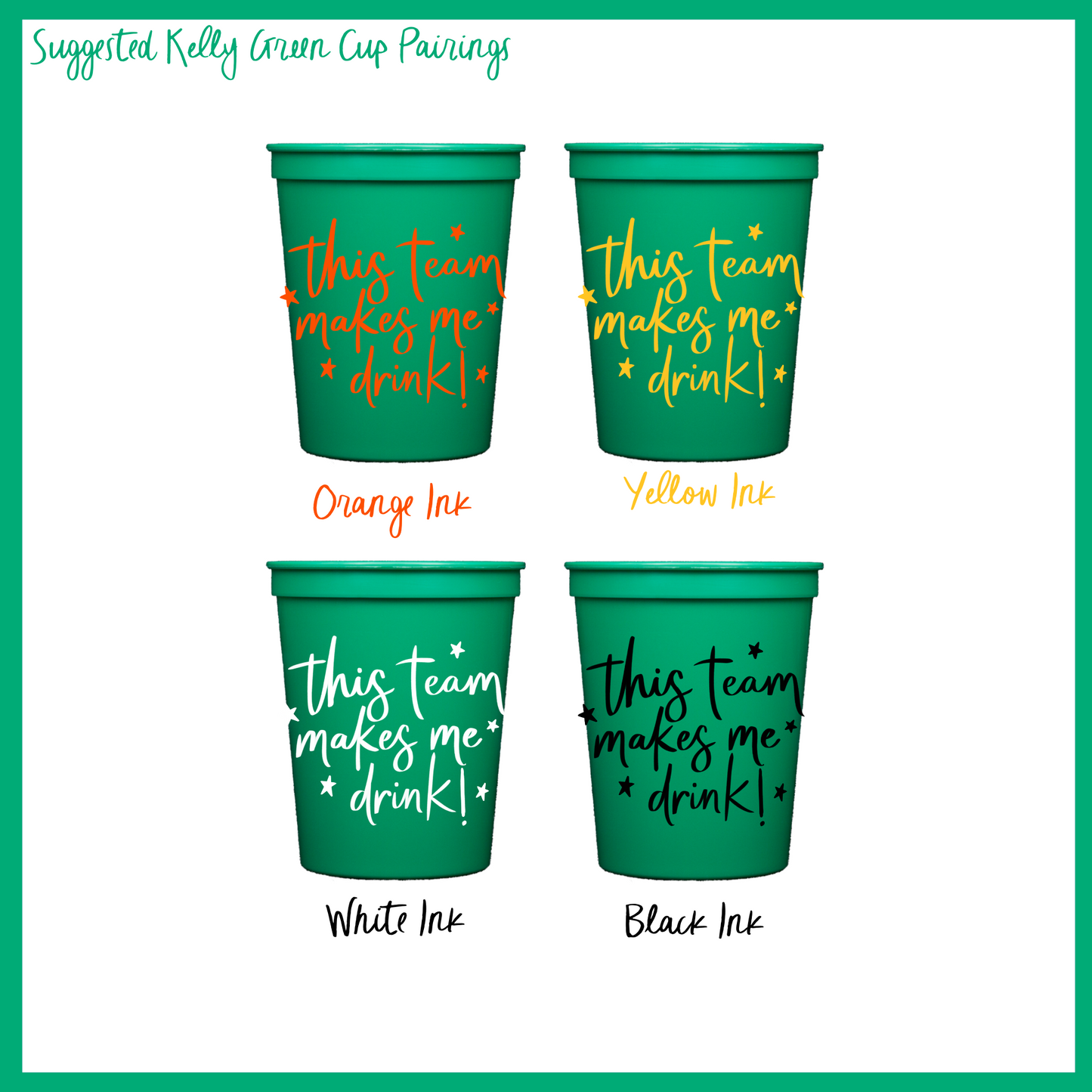 “This team makes me drink” Stadium Cup