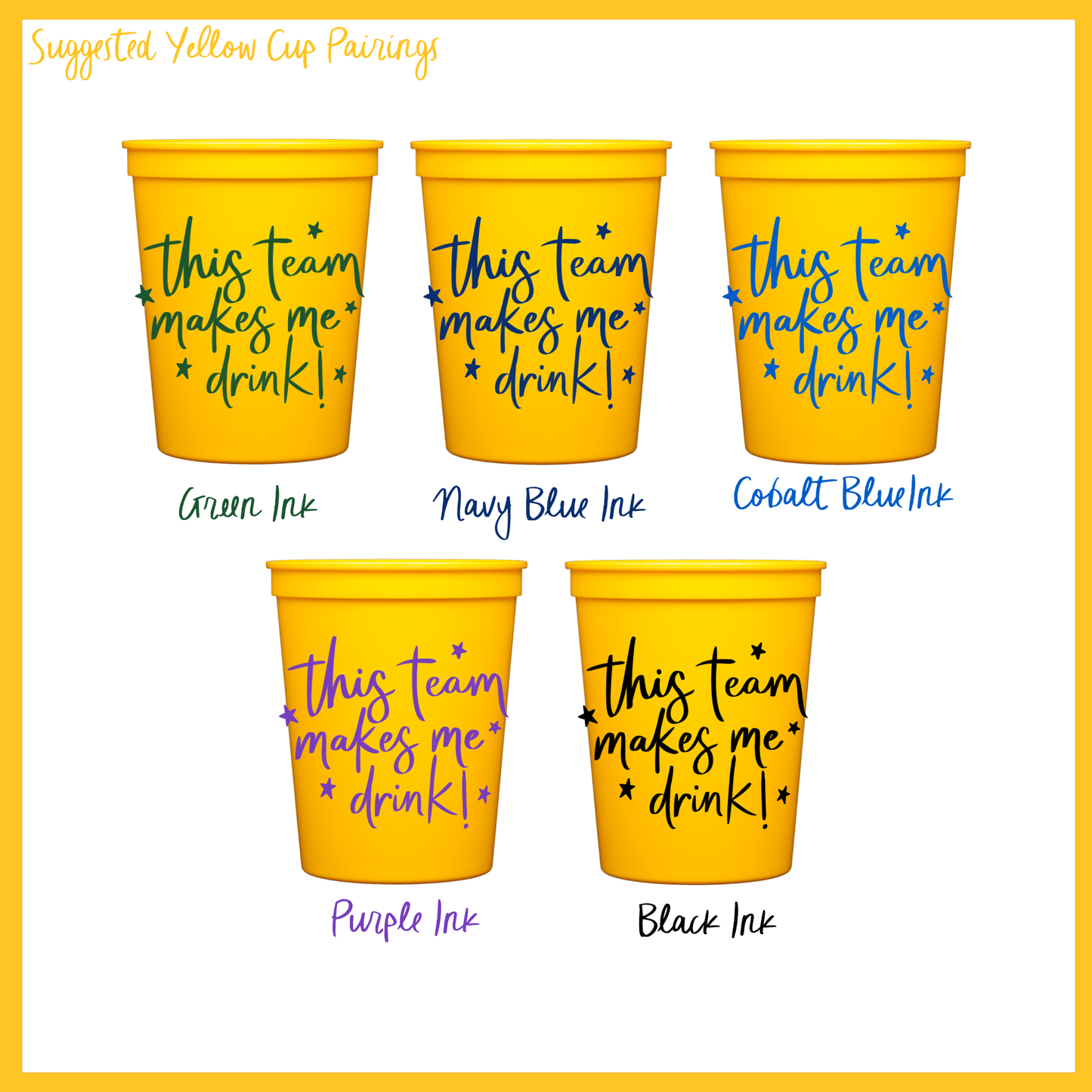 “This team makes me drink” Stadium Cup