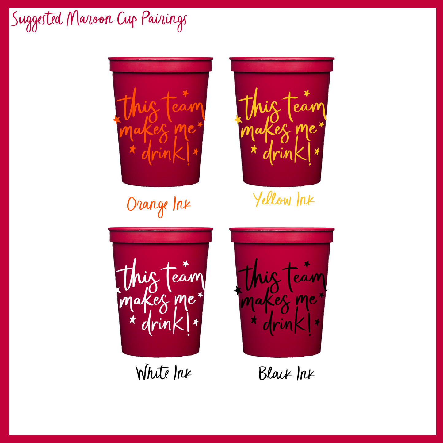 “This team makes me drink” Stadium Cup